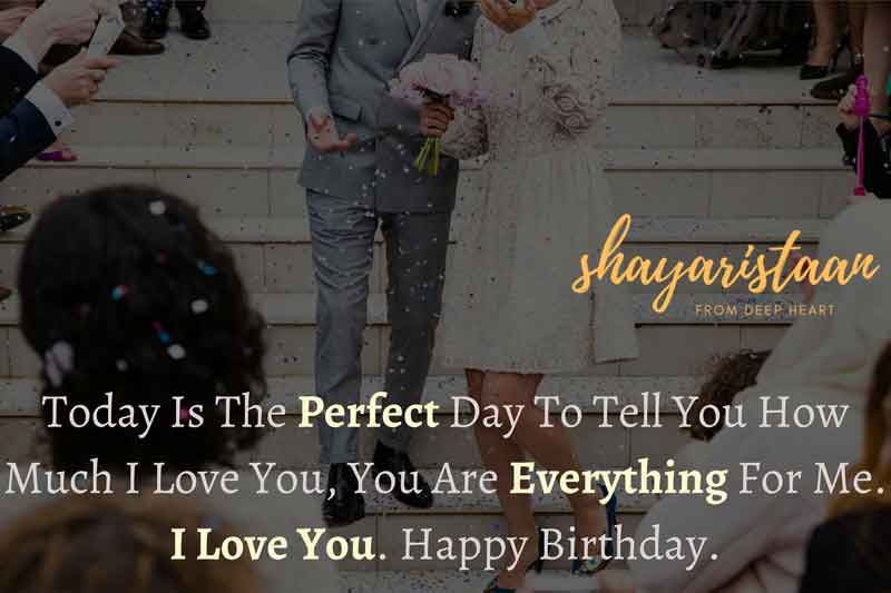 birthday status for husband | Today 😀is the perfect day to tell 😊you how much I love you, you are😇 everything for me. I love you.🥳 Happy birthday.