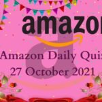 Amazon Daily Quiz 27 October 2021
