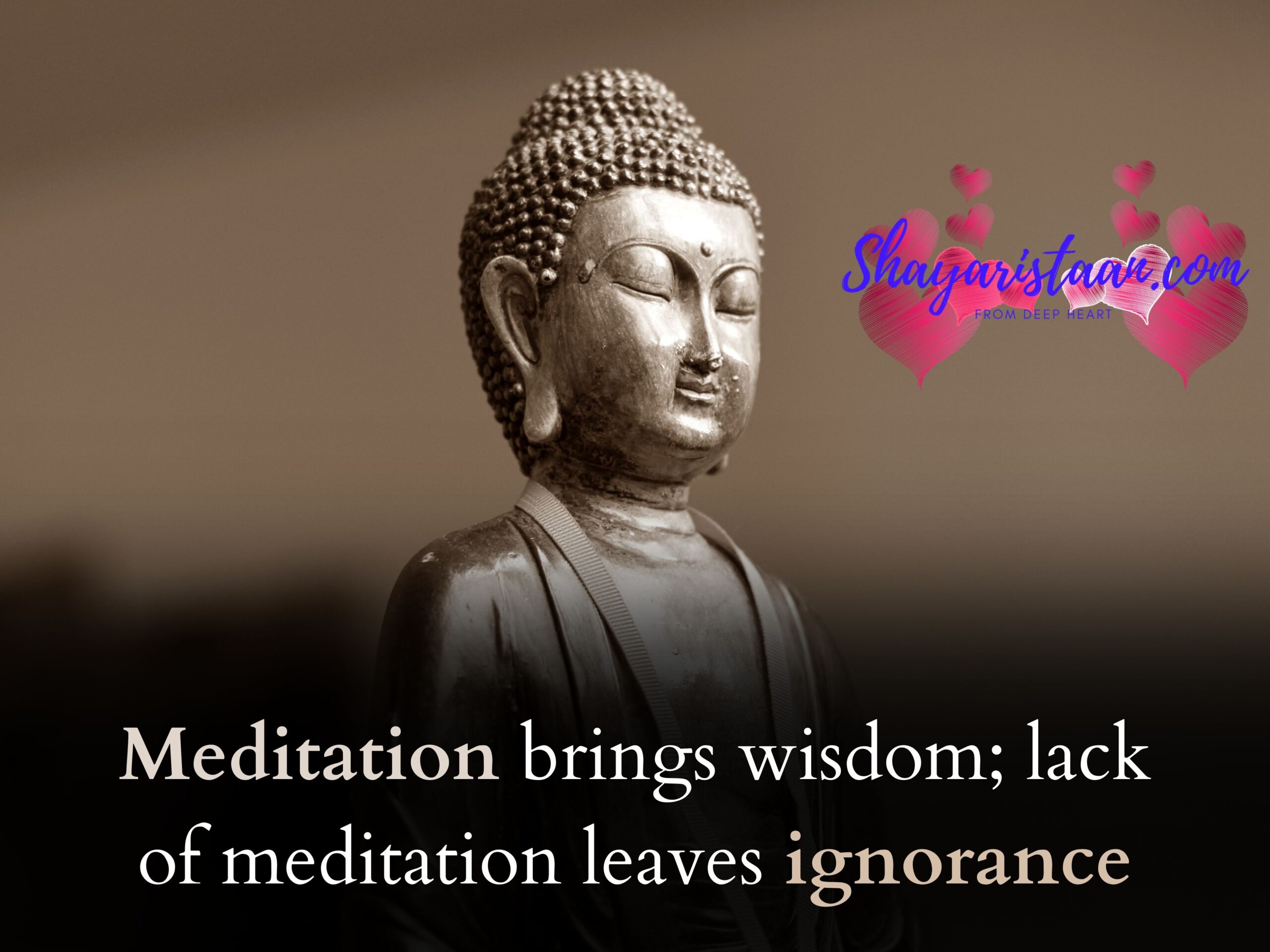 Meditation brings wisdom; lack of meditation leaves ignorance