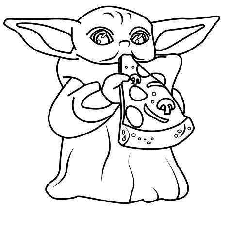 baby yoda coloring pages