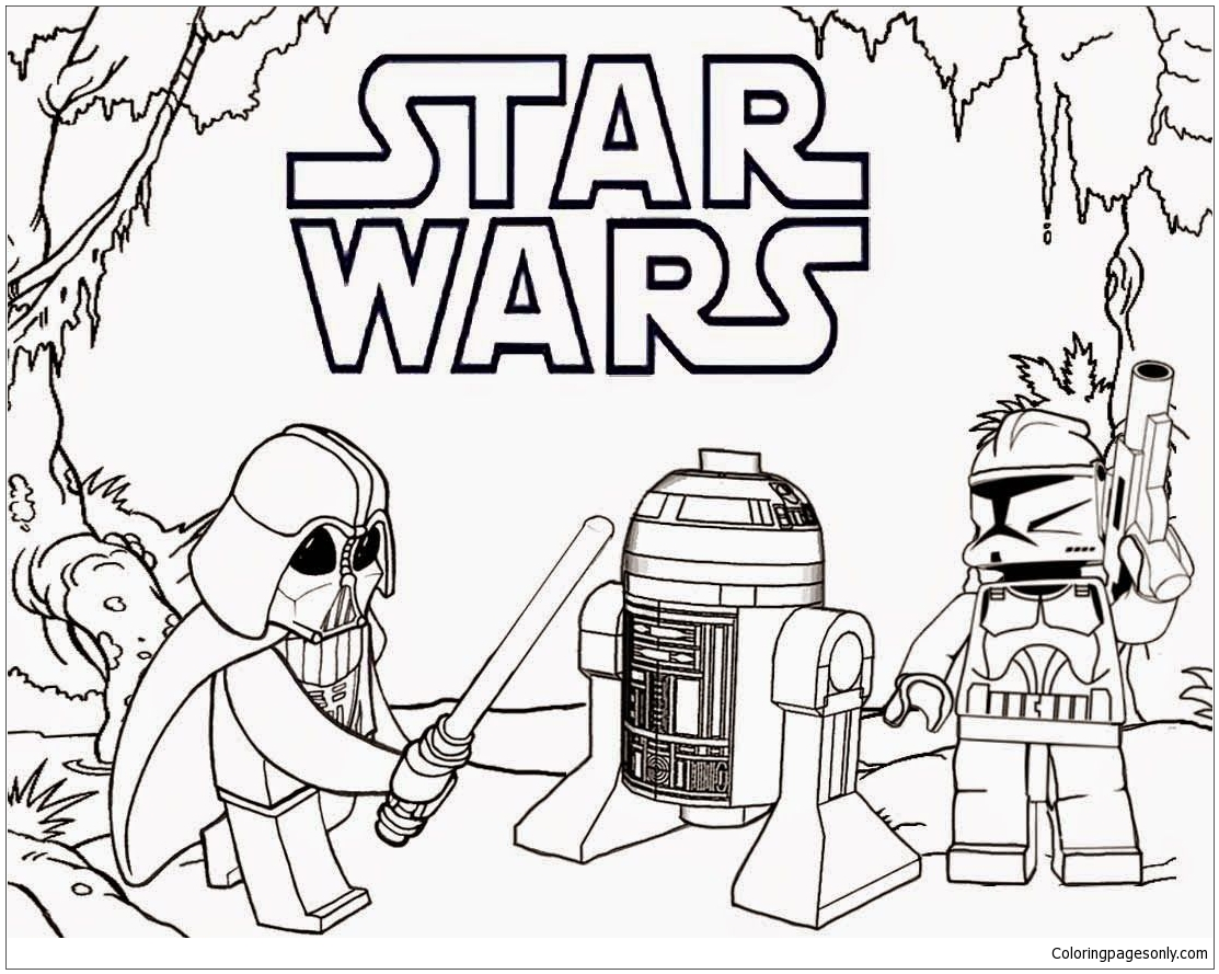 star Wars and baby yoda coloring pages